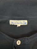 Merz B Schwanen Shirt 206 Loopwheeled Classic Fit Midweight Short Sleeve Henley Dunkelblau (8) XL-XXL