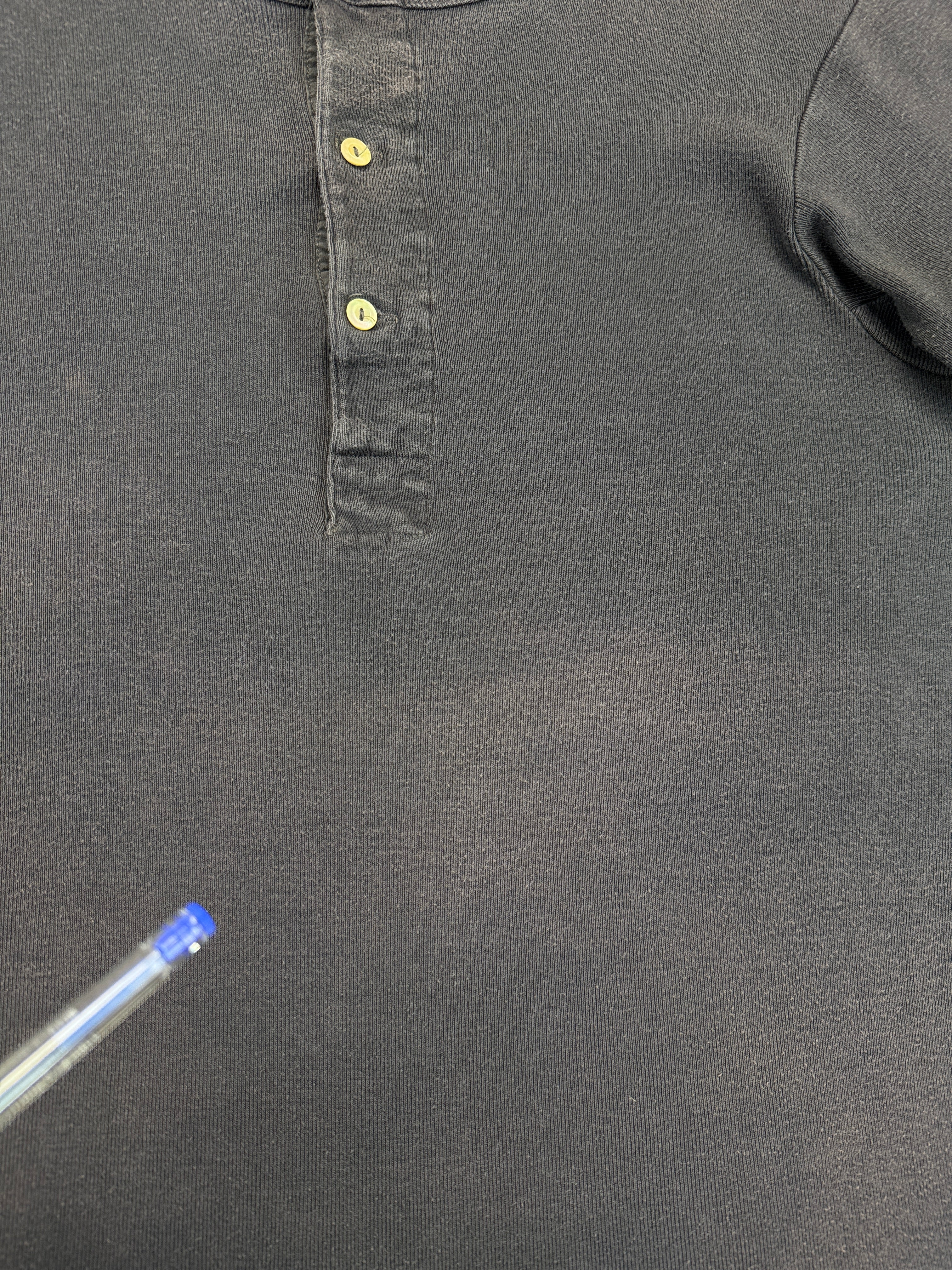 Merz B Schwanen Shirt 206 Loopwheeled Classic Fit Midweight Short Sleeve Henley Made In Germany Dunkelblau (8) XL-XXL