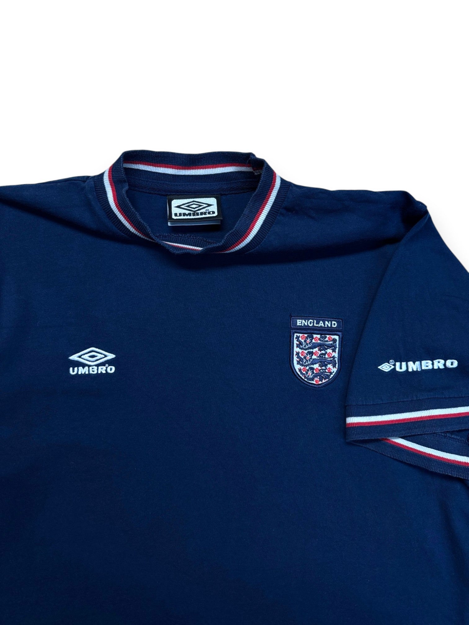 00s Umbro Trainings Shirt England Dunkelblau S - RareRags