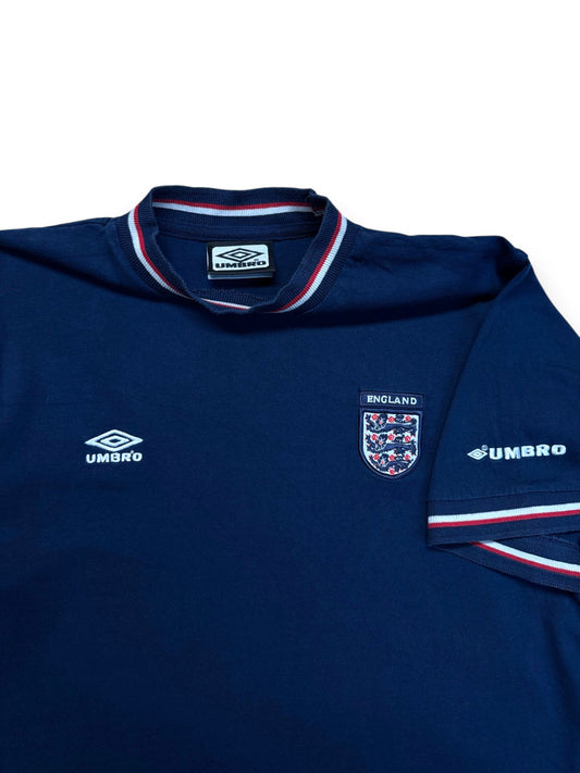 00s Umbro Trainings Shirt England Dunkelblau S - RareRags