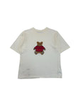 Vintage Burberry Shirt 90s Teddy Applikation Made In England Weiß L-XL