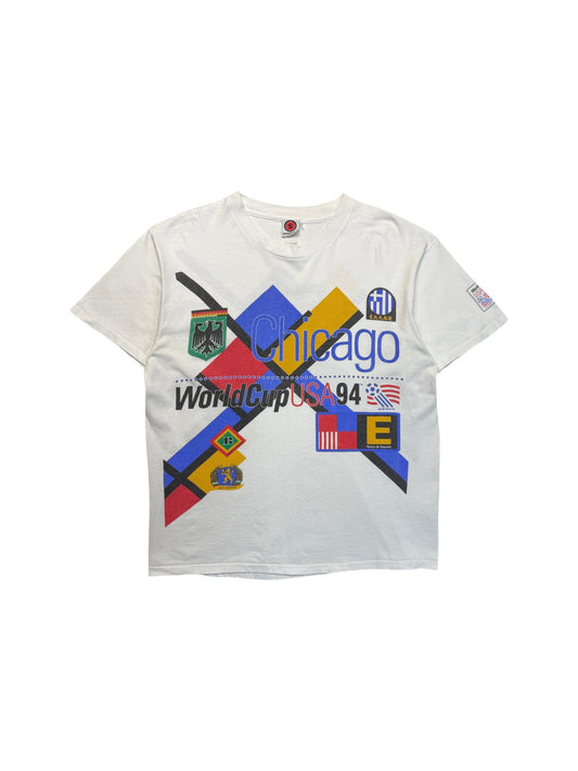 1994 World Cup USA Shirt Single Stitch Weiß L-XL - RareRags