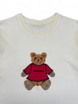 Vintage Burberry Shirt 90s Teddy Applikation Made In England Weiß L-XL