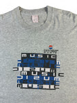 Vintage Screen Stars Shirt 90s Pepsi "Music" Werbung Single Stitch Made In USA Grau M-L