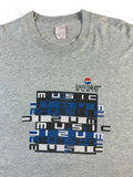 Vintage Screen Stars Shirt 90s Pepsi "Music" Werbung Single Stitch Made In USA Grau M-L