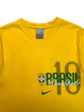00s Nike Shirt Brasil #10 Ronaldinho Gelb M - RareRags