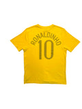 00s Nike Shirt Brasil #10 Ronaldinho Gelb M - RareRags