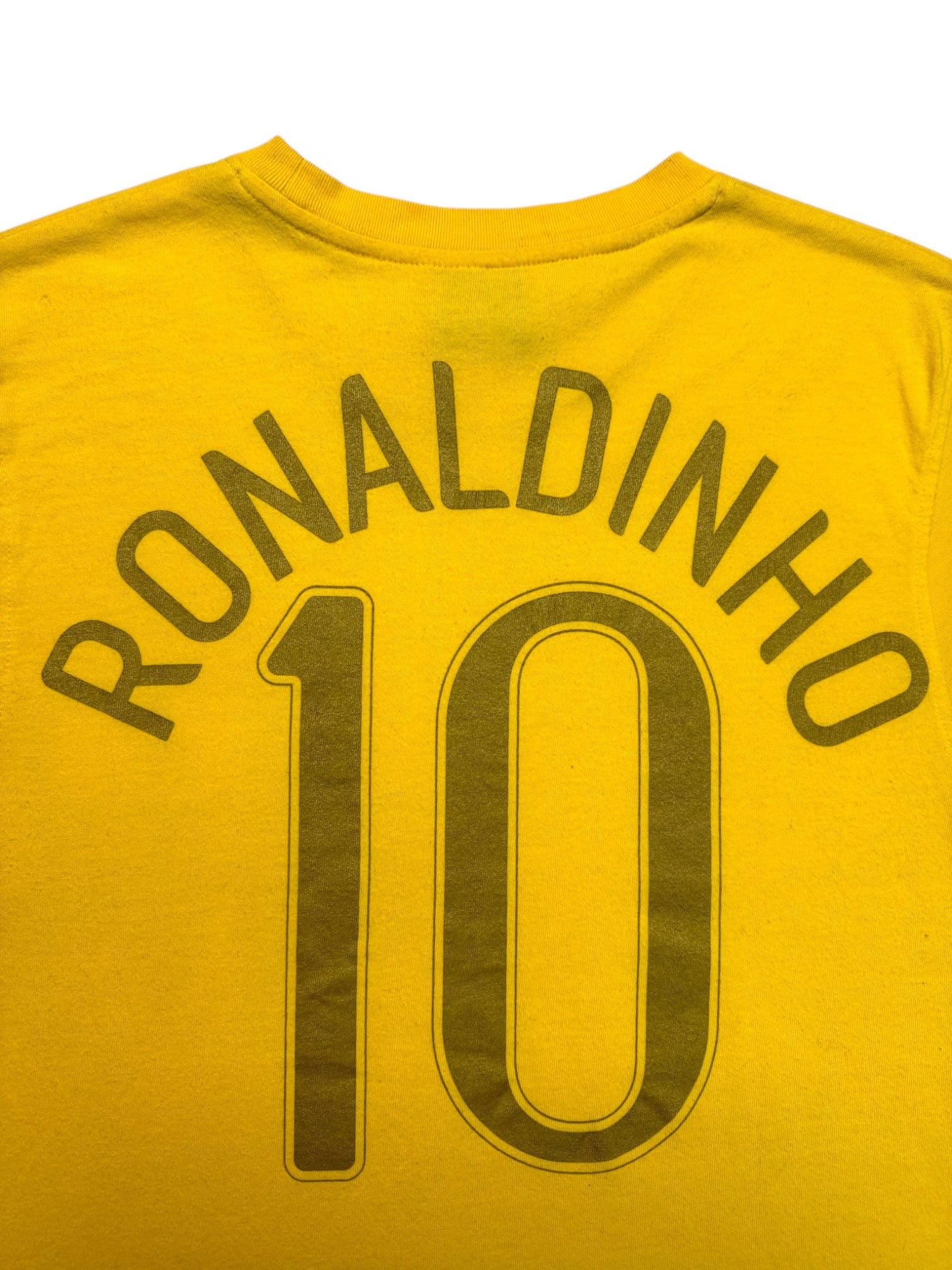 00s Nike Shirt Brasil #10 Ronaldinho Gelb M - RareRags