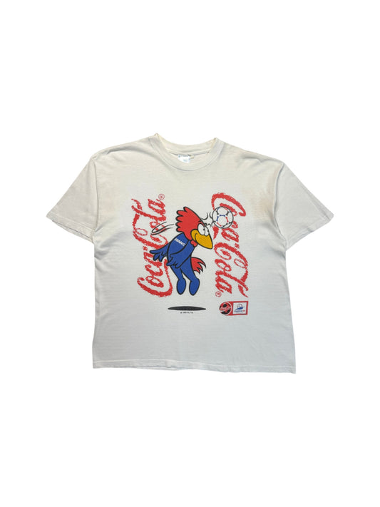 90s Coca Cola Shirt France 98 World Cup Weiß L-XL - RareRags