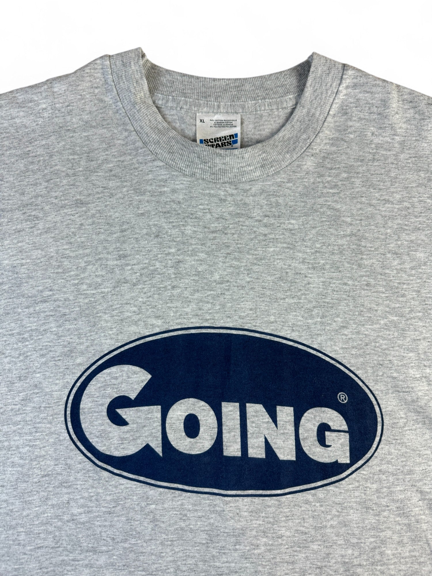 Vintage Screen Stars Shirt 90s "Going" Single Stitch Grau XL - RareRags
