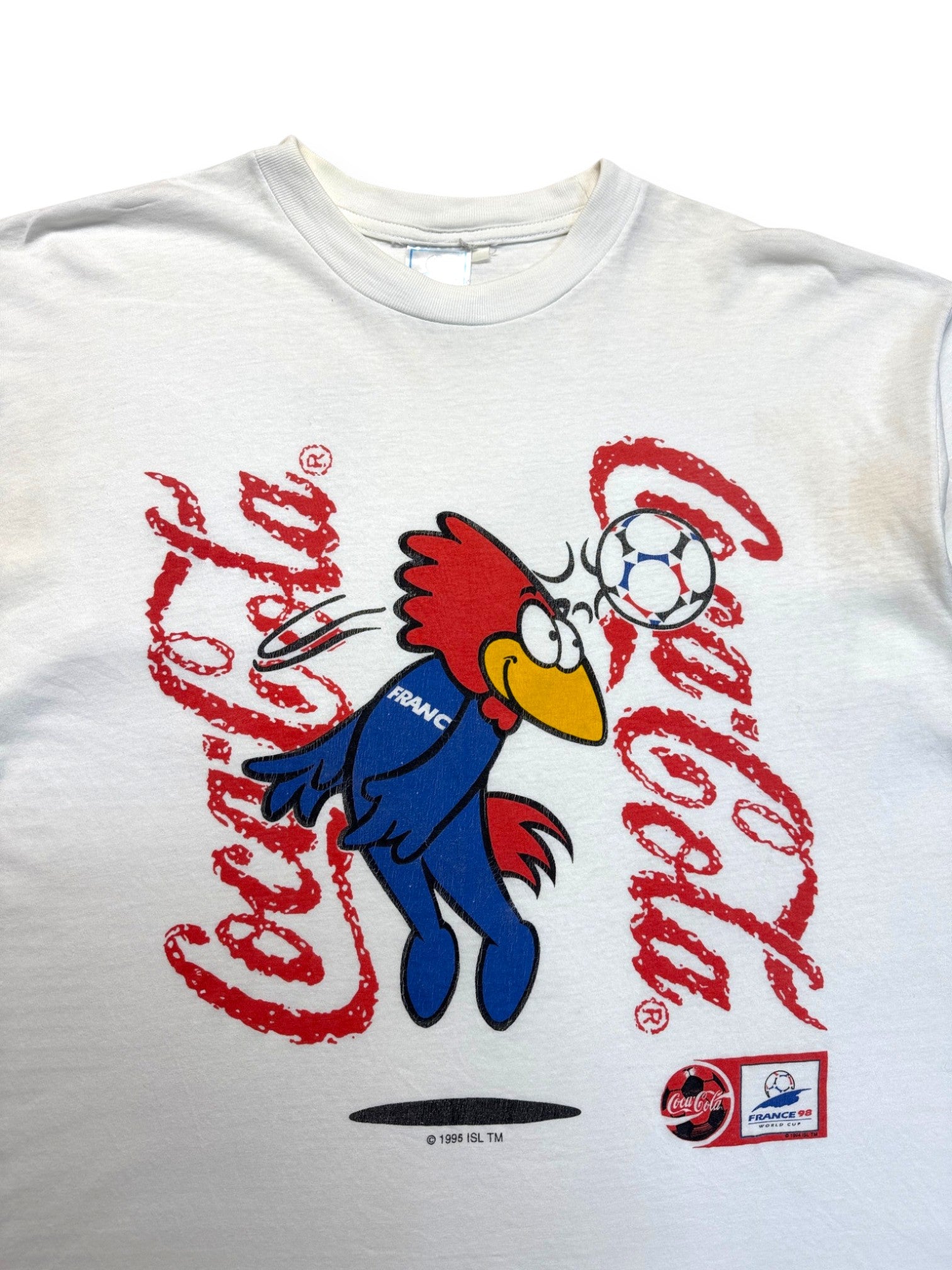 90s Coca Cola Shirt France 98 World Cup Weiß L-XL - RareRags