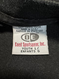 90s Coed Sportswear Shirt "Just Hafta, Play Soccer" Made In USA Schwarz Kids L - RareRags
