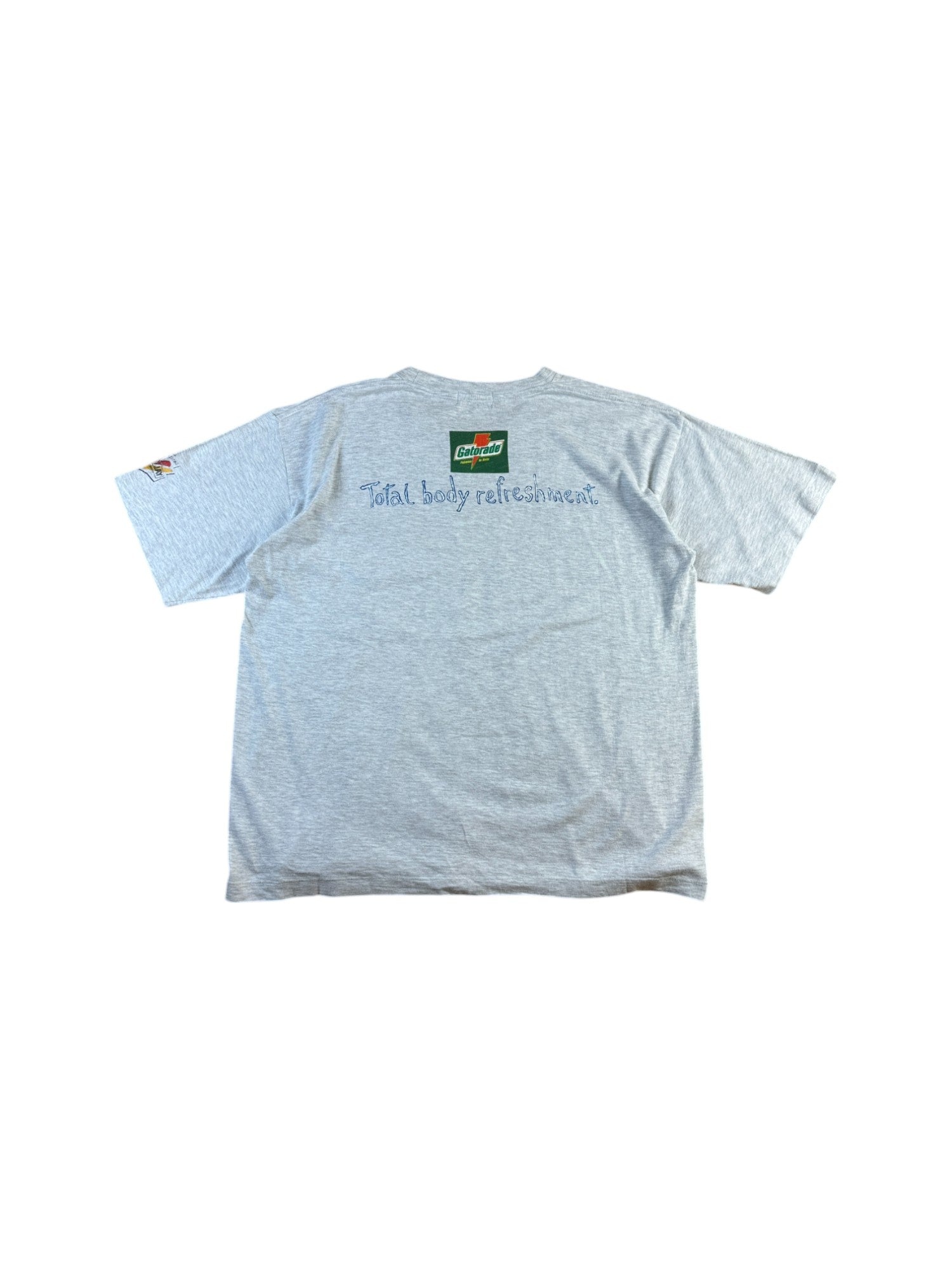 Vintage Shirt 1995 Gatorade Tour "Total body refreshment." Single Stitch Grau L-XL - RareRags