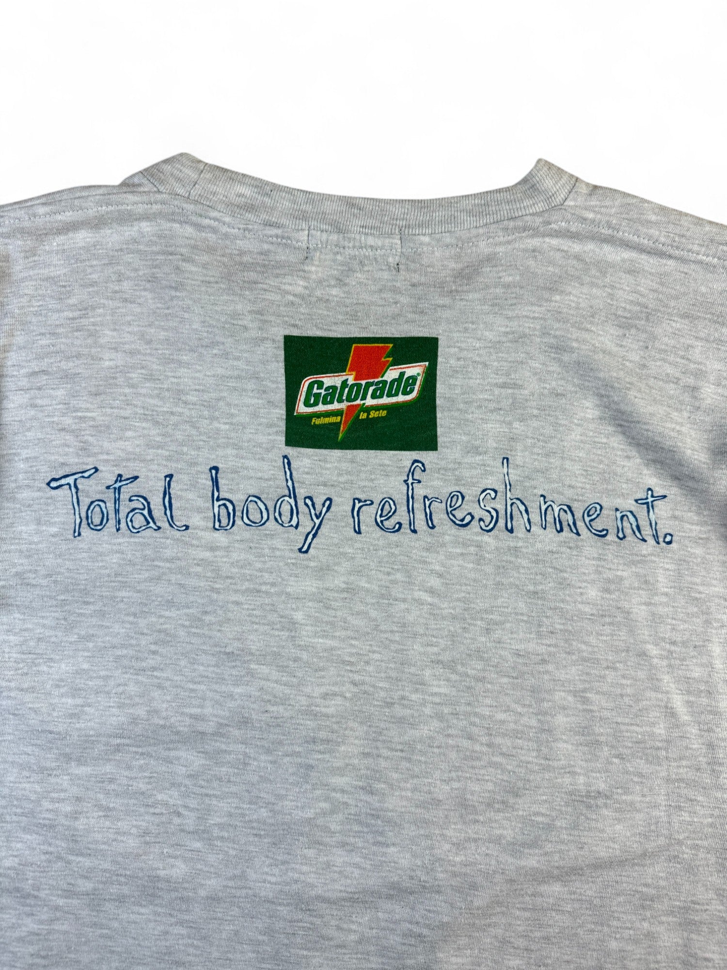 Vintage Shirt 1995 Gatorade Tour "Total body refreshment." Single Stitch Grau L-XL - RareRags