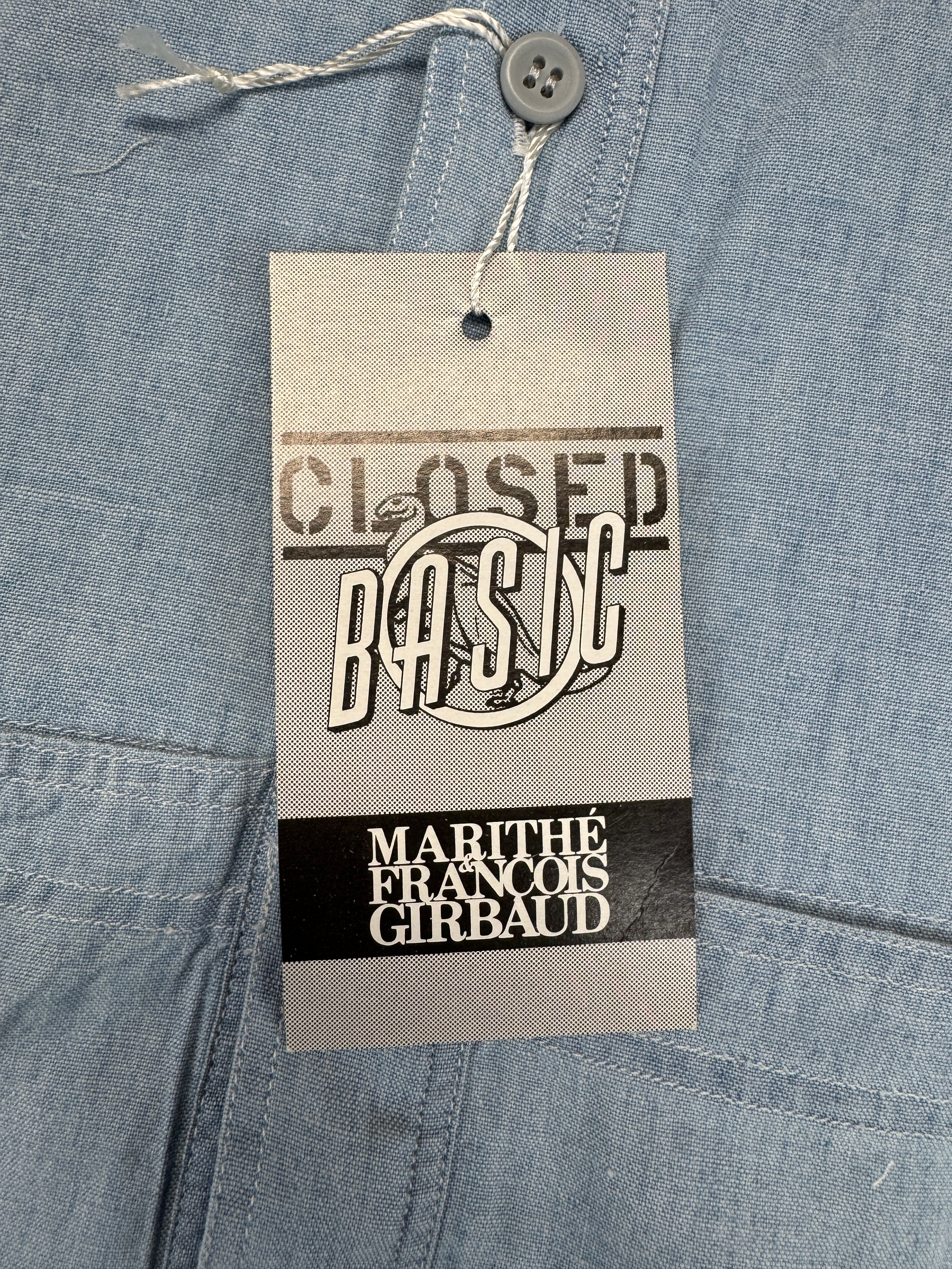 Rare! Vintage Marithé François Girbaud x Closed Workwear HemdBasic Line Deadstock Made In Hong Kong Blau Gr. 54