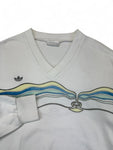 Vintage Adidas Sweater 80s Ivan Lendl "The Face" Made In West Germany Weiß D54 XL-XXL