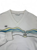Vintage Adidas Sweater 80s Ivan Lendl "The Face" Made In West Germany Weiß D54 XL-XXL