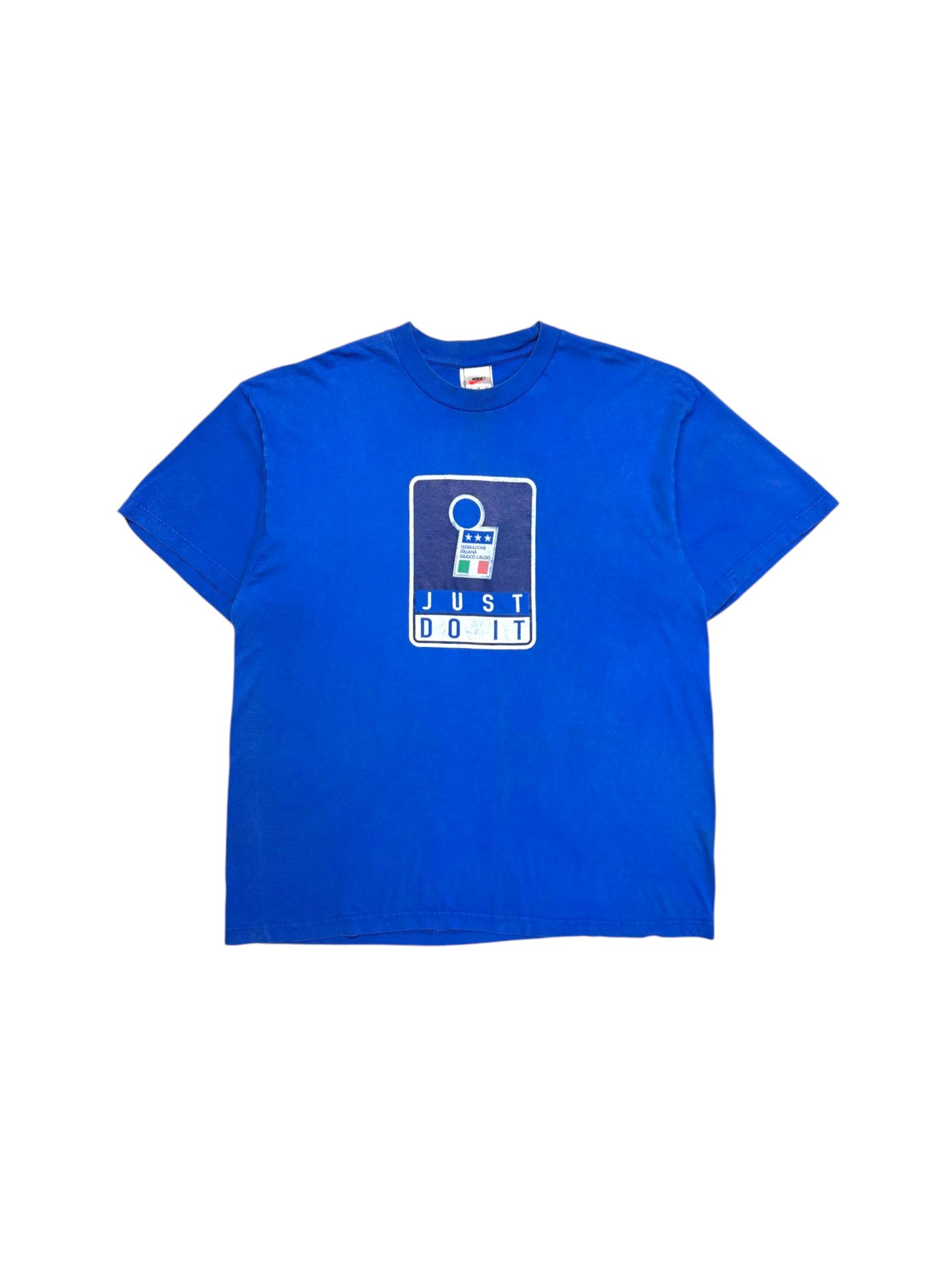 90s Nike Shirt Italy Made In Hungary Blau XL - RareRags