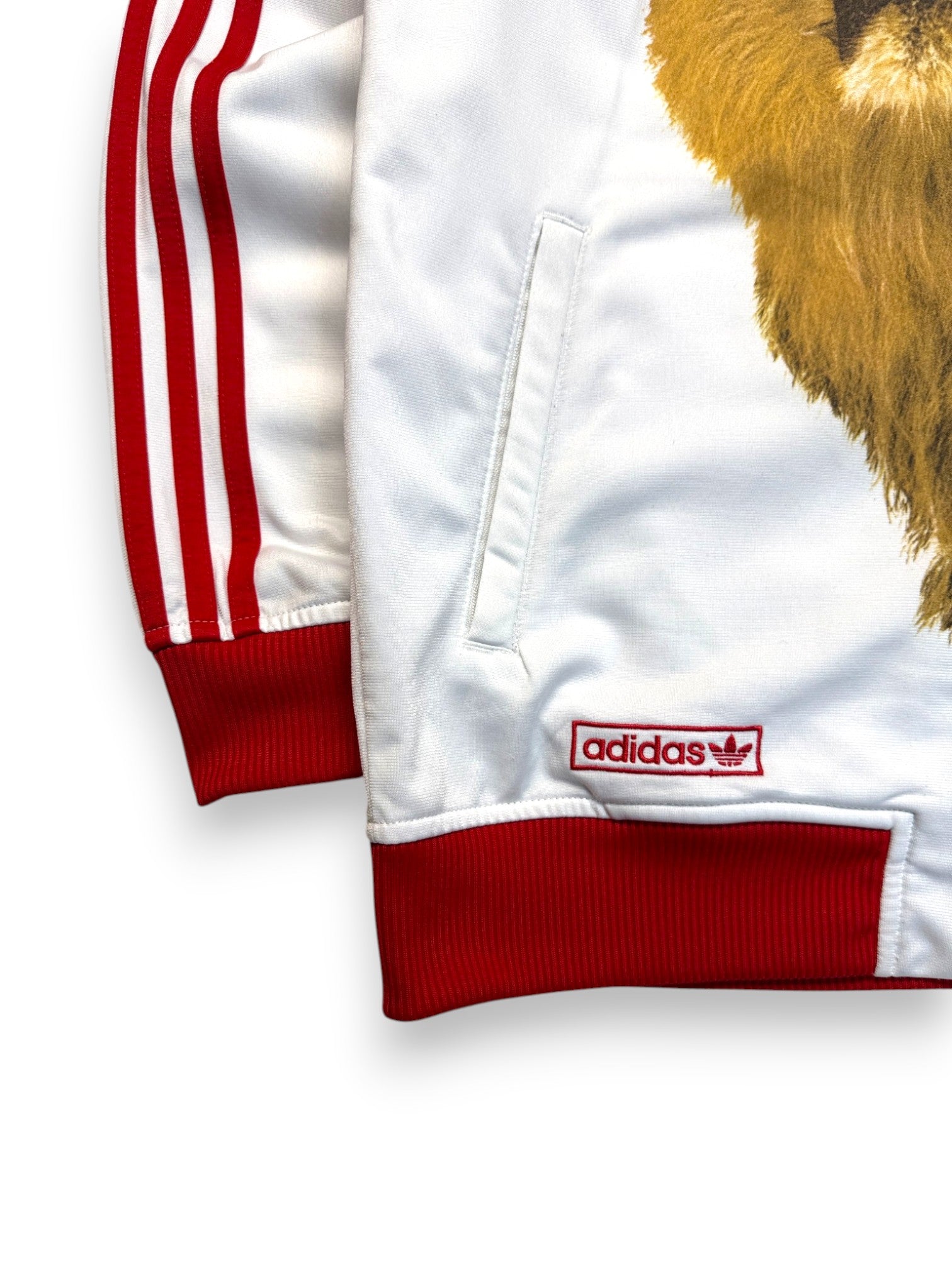 2011 Adidas Sportjacke England #11 Lion Weiß Rot