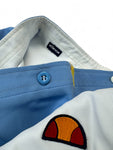 Vintage Ellesse Tennisrock 80s „Cefalù“ Deadstock Reversible Made In Italy Weiß Blau XS-S