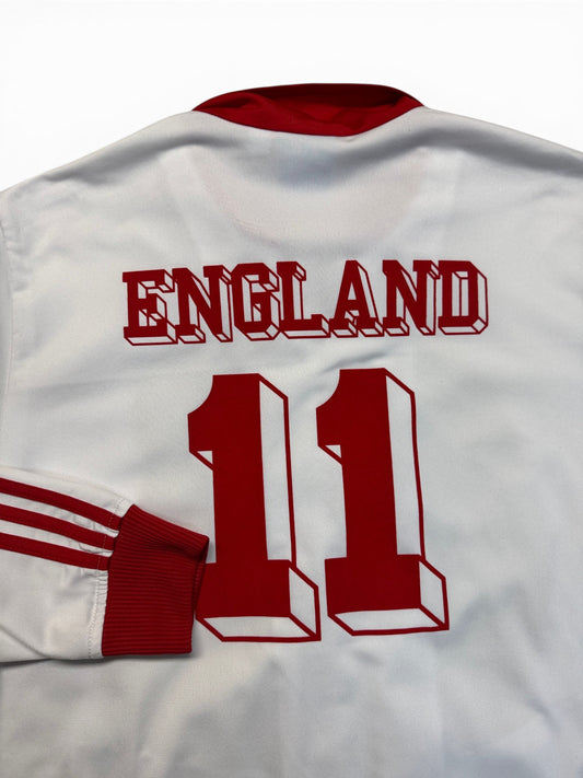 2011 Adidas Sportjacke England #11 Lion Weiß Rot