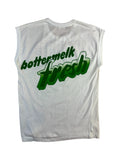 Vintage Langnese Tanktop 1988 Bottermelk Fresh Eis Single Stitch Weiß L