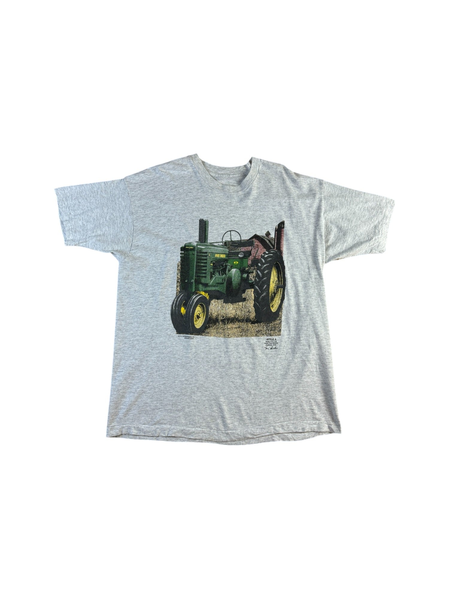 Vintage S.O.S. Enterprises Shirt 90s Trecker "Style A" Single Stitch Grau L-XL - RareRags