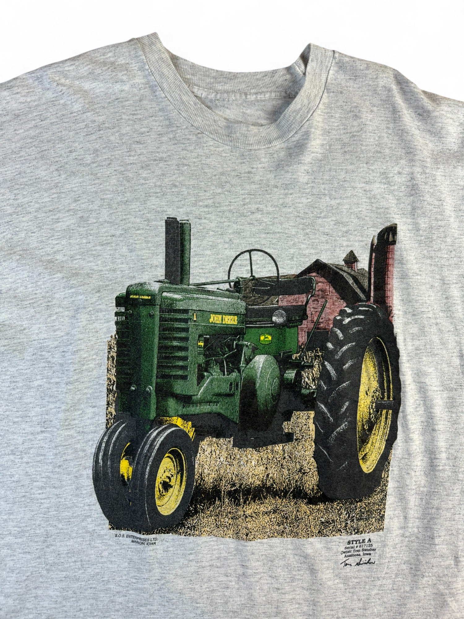 Vintage S.O.S. Enterprises Shirt 90s Trecker "Style A" Single Stitch Grau L-XL - RareRags