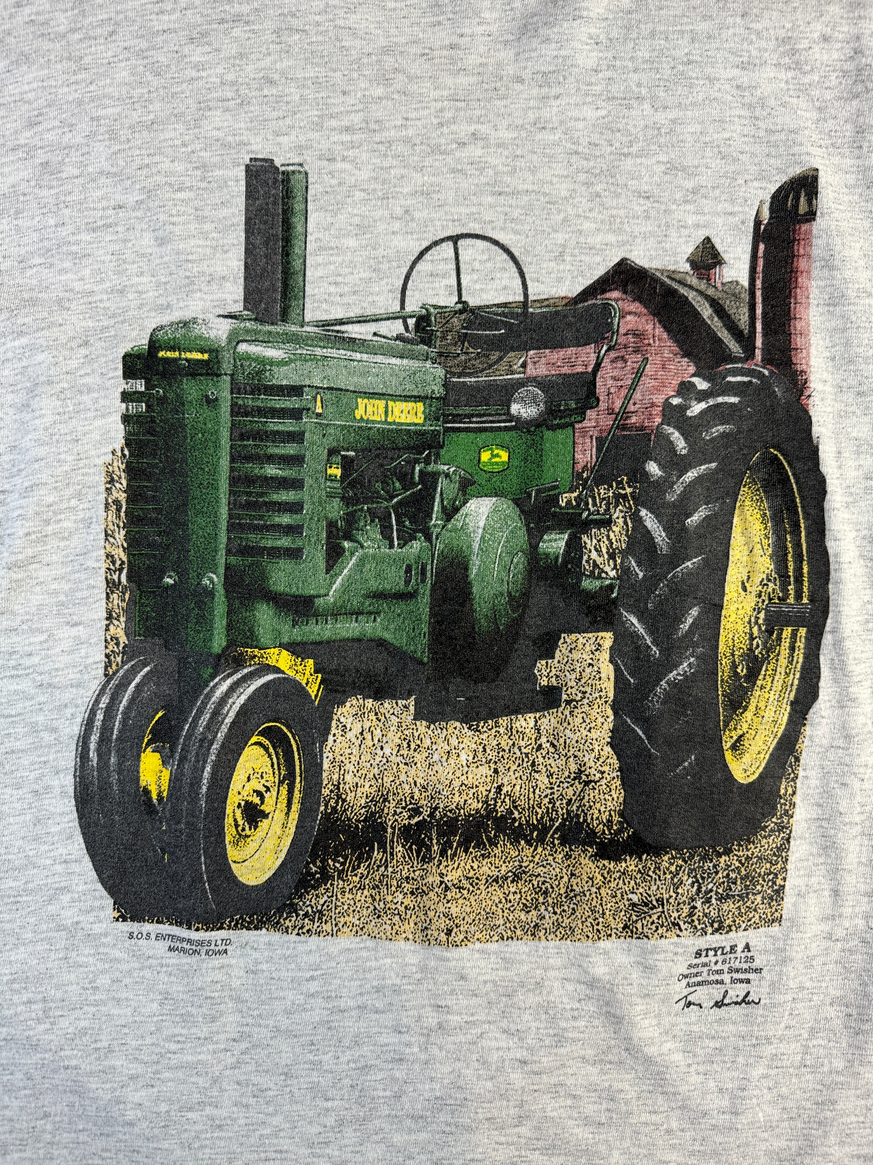 Vintage S.O.S. Enterprises Shirt 90s Trecker "Style A" Single Stitch Grau L-XL - RareRags