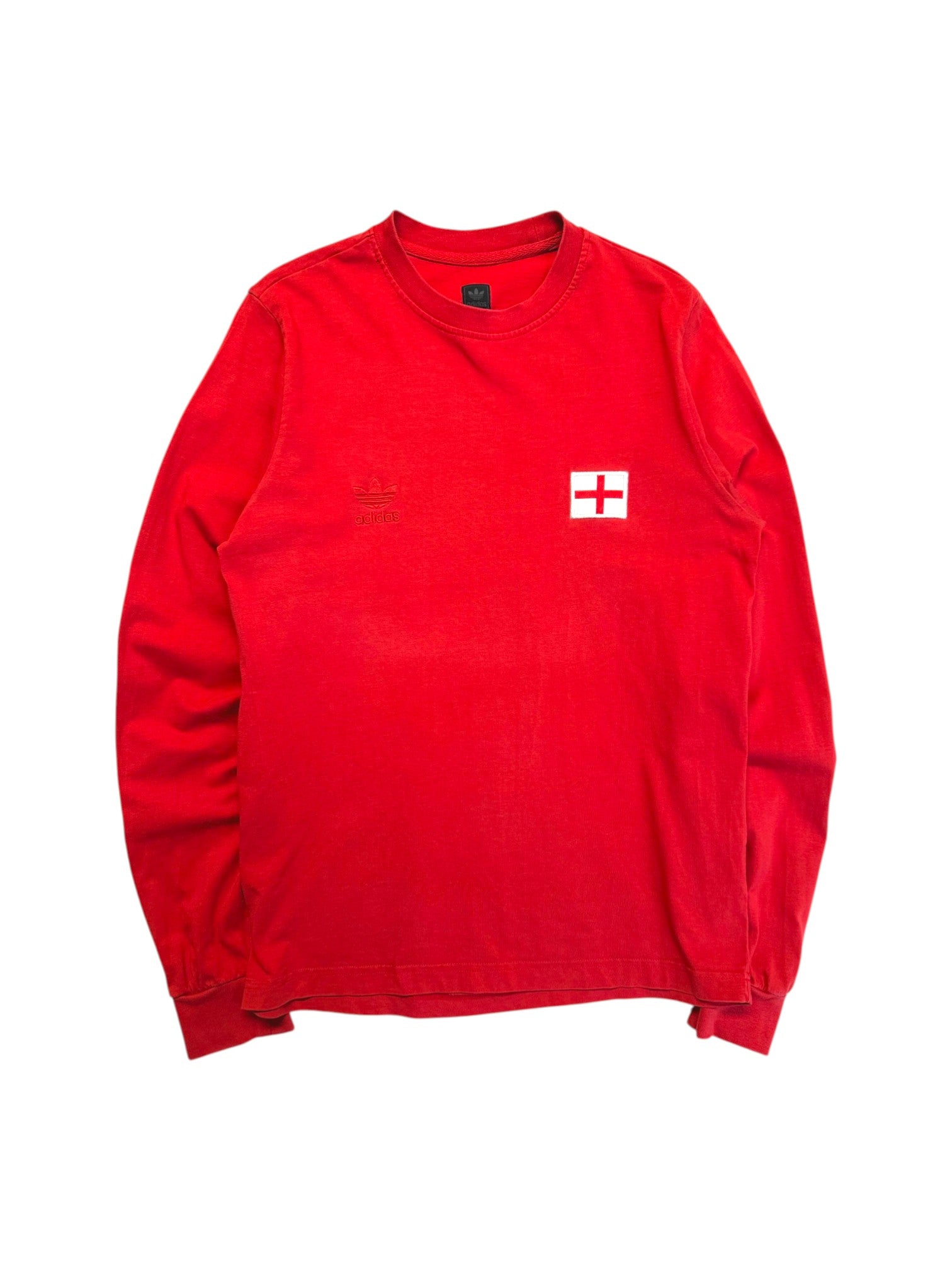 2001 Adidas Retro Langarm Shirt England #6 Rot