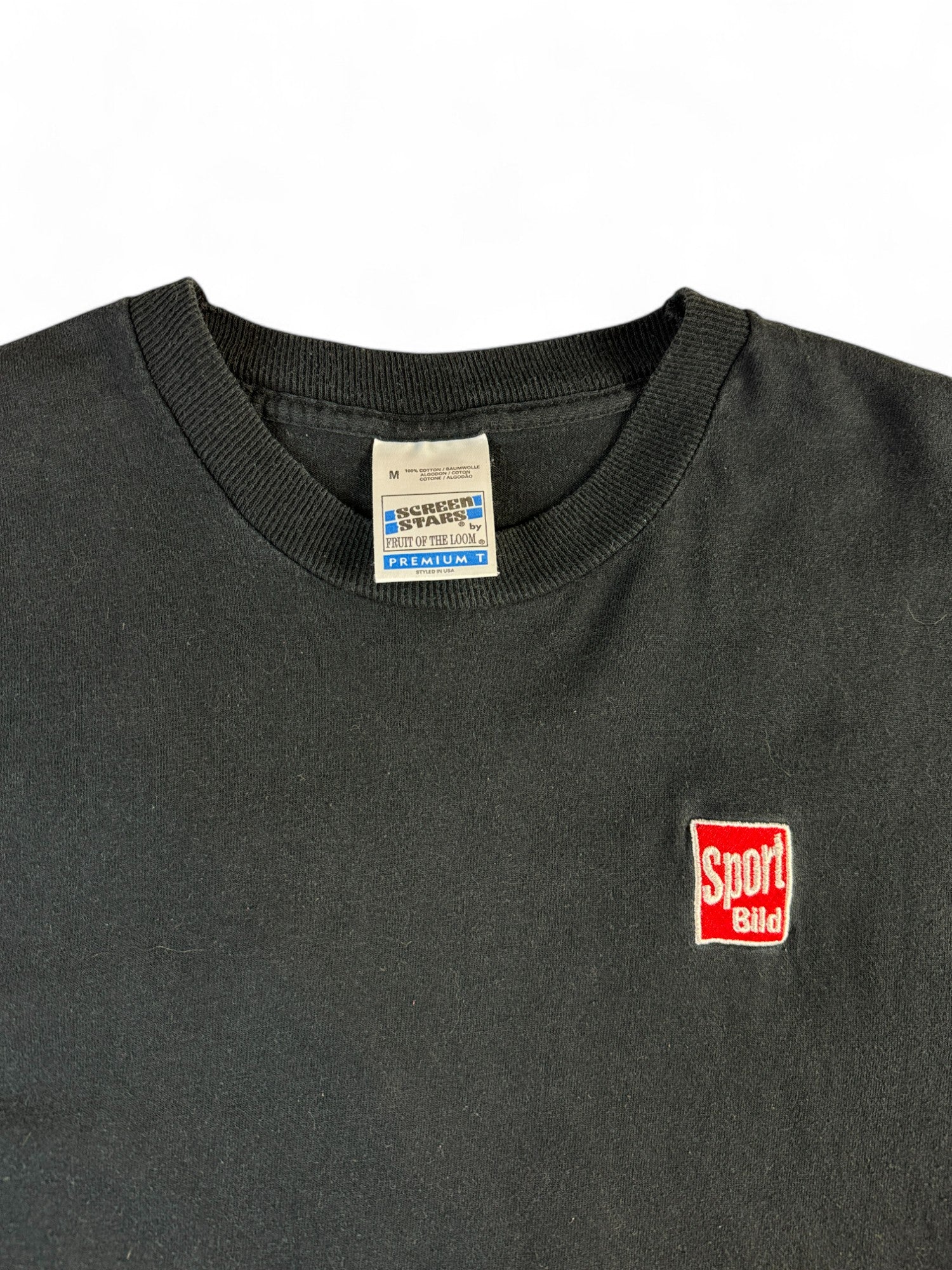 Vintage Screen Stars Shirt 90s Sport Bild Logo Made In Irland Schwarz M - RareRags
