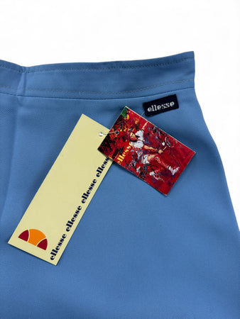 Vintage Ellesse Tennisrock 80s „Cefalù“ Deadstock Reversible Made In Italy Weiß Blau XS-S