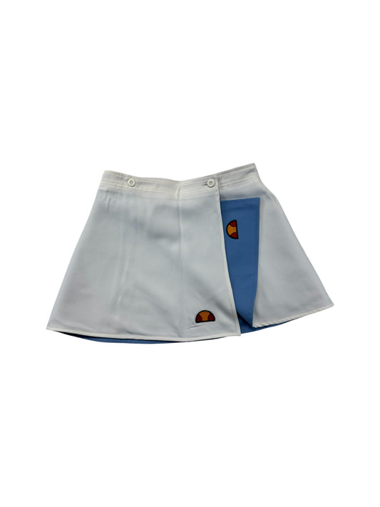 Vintage Ellesse Tennisrock 80s „Cefalù“ Deadstock Reversible Made In Italy Weiß Blau XS-S