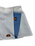 Vintage Ellesse Tennisrock 80s „Cefalù“ Deadstock Reversible Made In Italy Weiß Blau XS-S