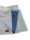 Vintage Ellesse Tennisrock 80s „Cefalù“ Deadstock Reversible Made In Italy Weiß Blau XS-S