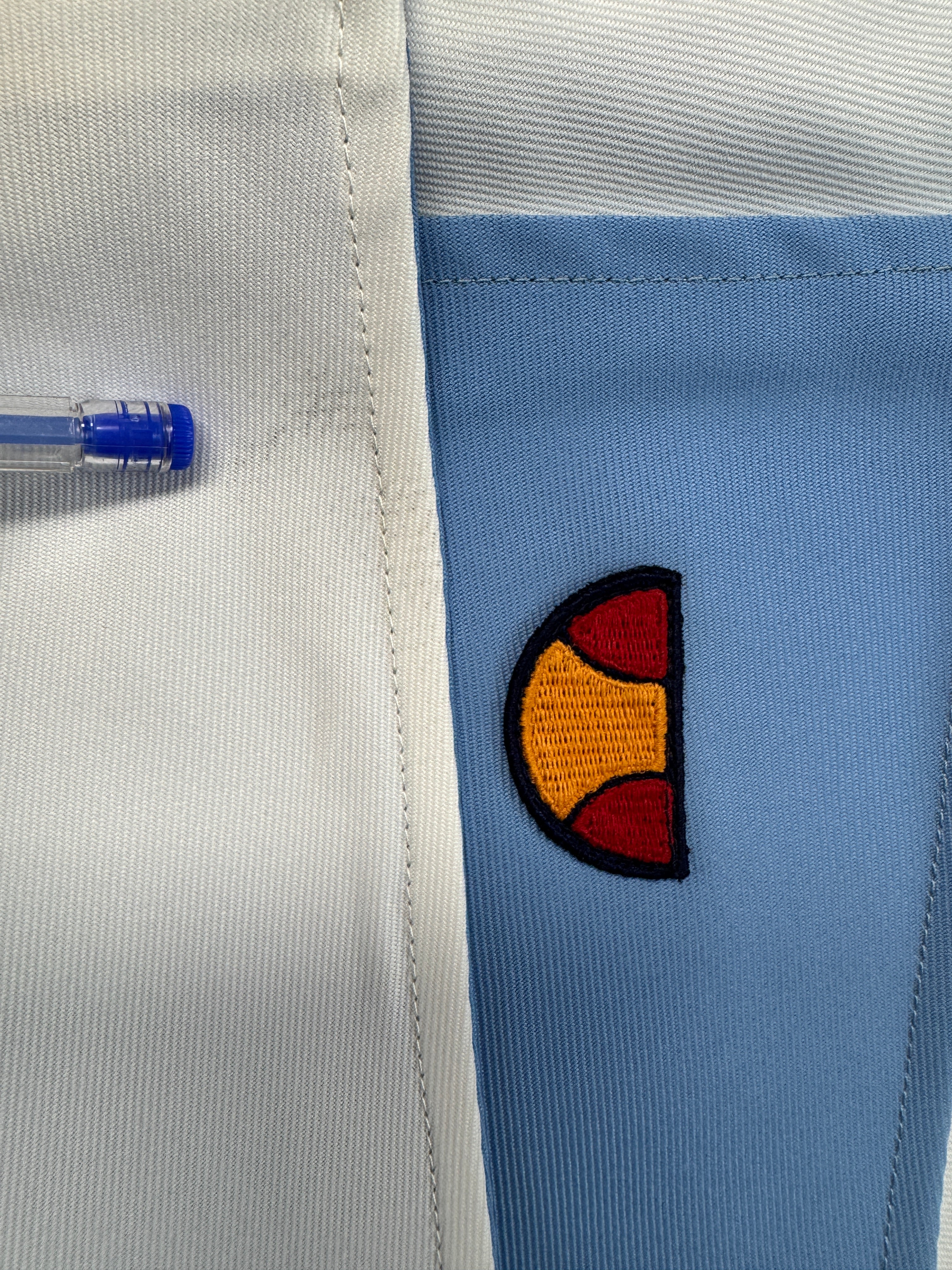 Vintage Ellesse Tennisrock 80s „Cefalù“ Deadstock Reversible Made In Italy Weiß Blau XS-S