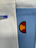 Vintage Ellesse Tennisrock 80s „Cefalù“ Deadstock Reversible Made In Italy Weiß Blau XS-S