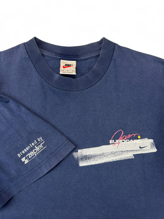 Vintage Nike Shirt 1998 Stuttgart Masters Eurocard Open Made In Hungary Blau M