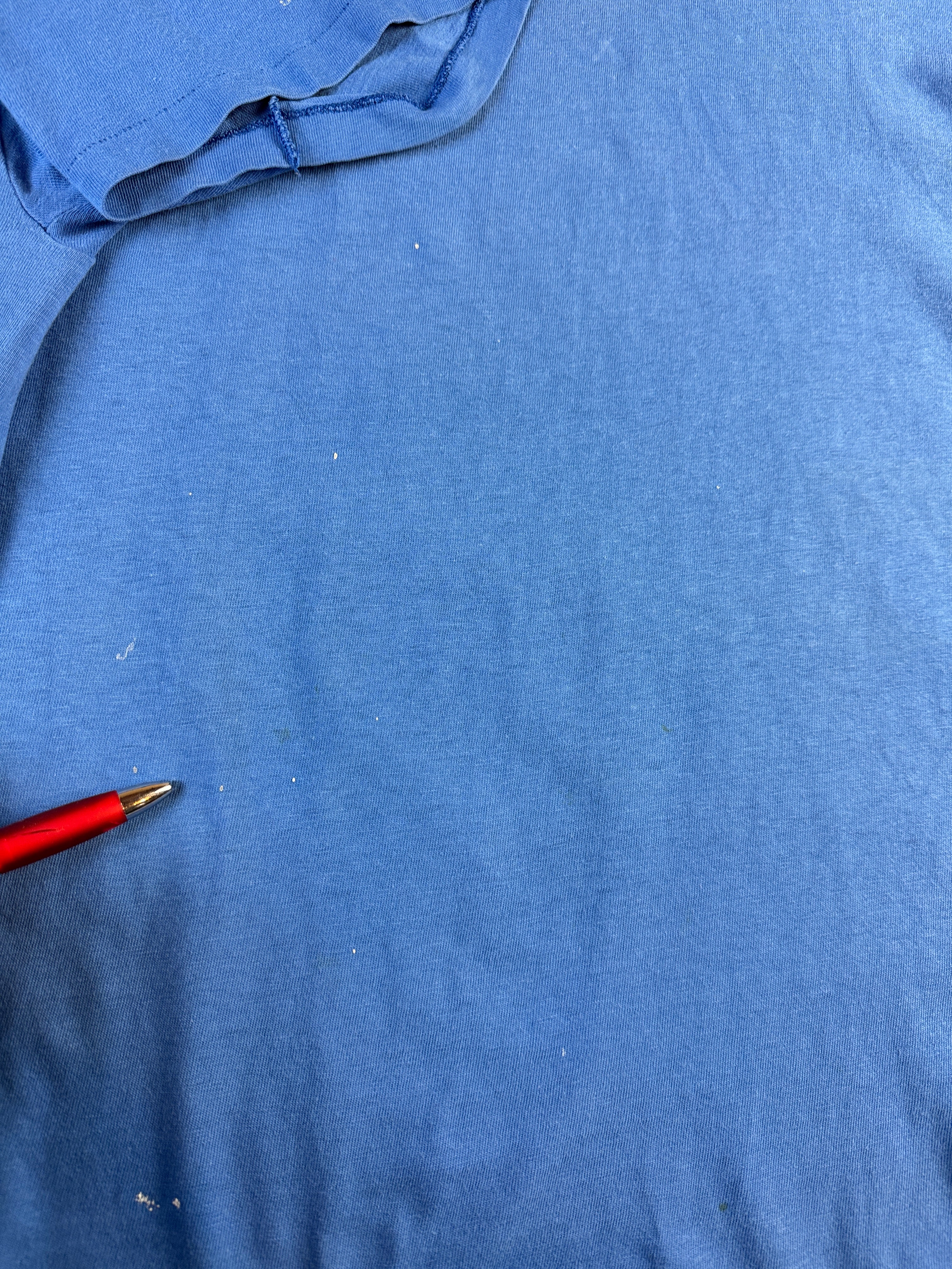 Vintage Hanes Shirt 90s Horizon Pour Homme Guy Laroche Parfüm Single Stitch Made In USA Blau L - RareRags