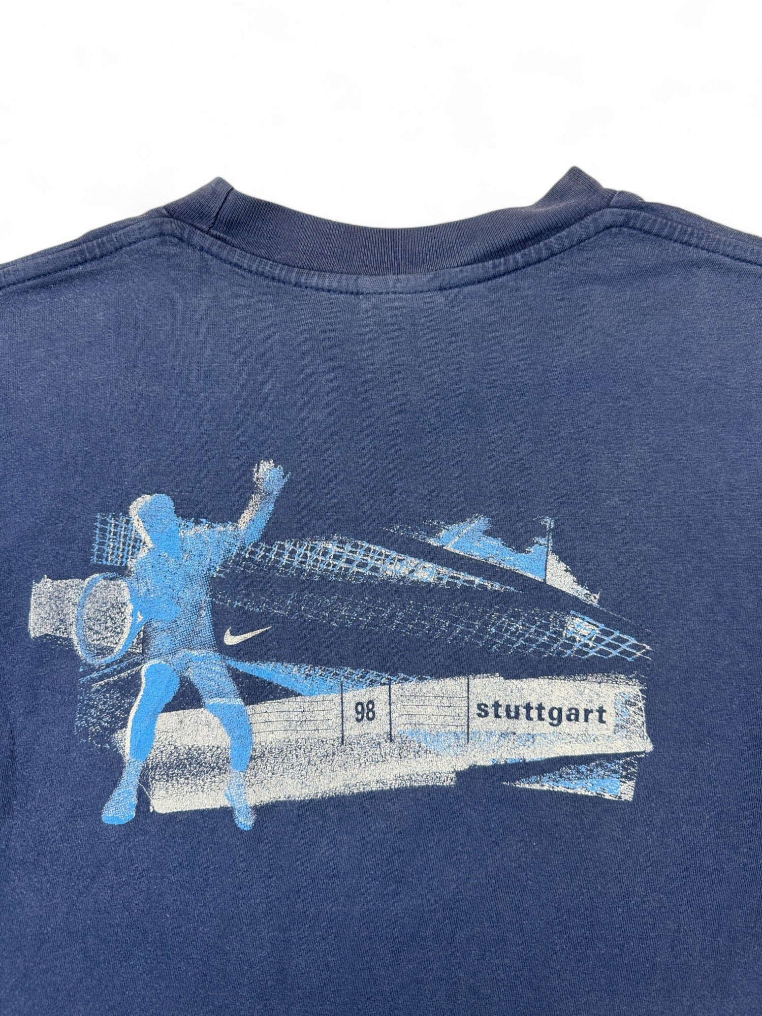 Vintage Nike Shirt 1998 Stuttgart Masters Eurocard Open Made In Hungary Blau M