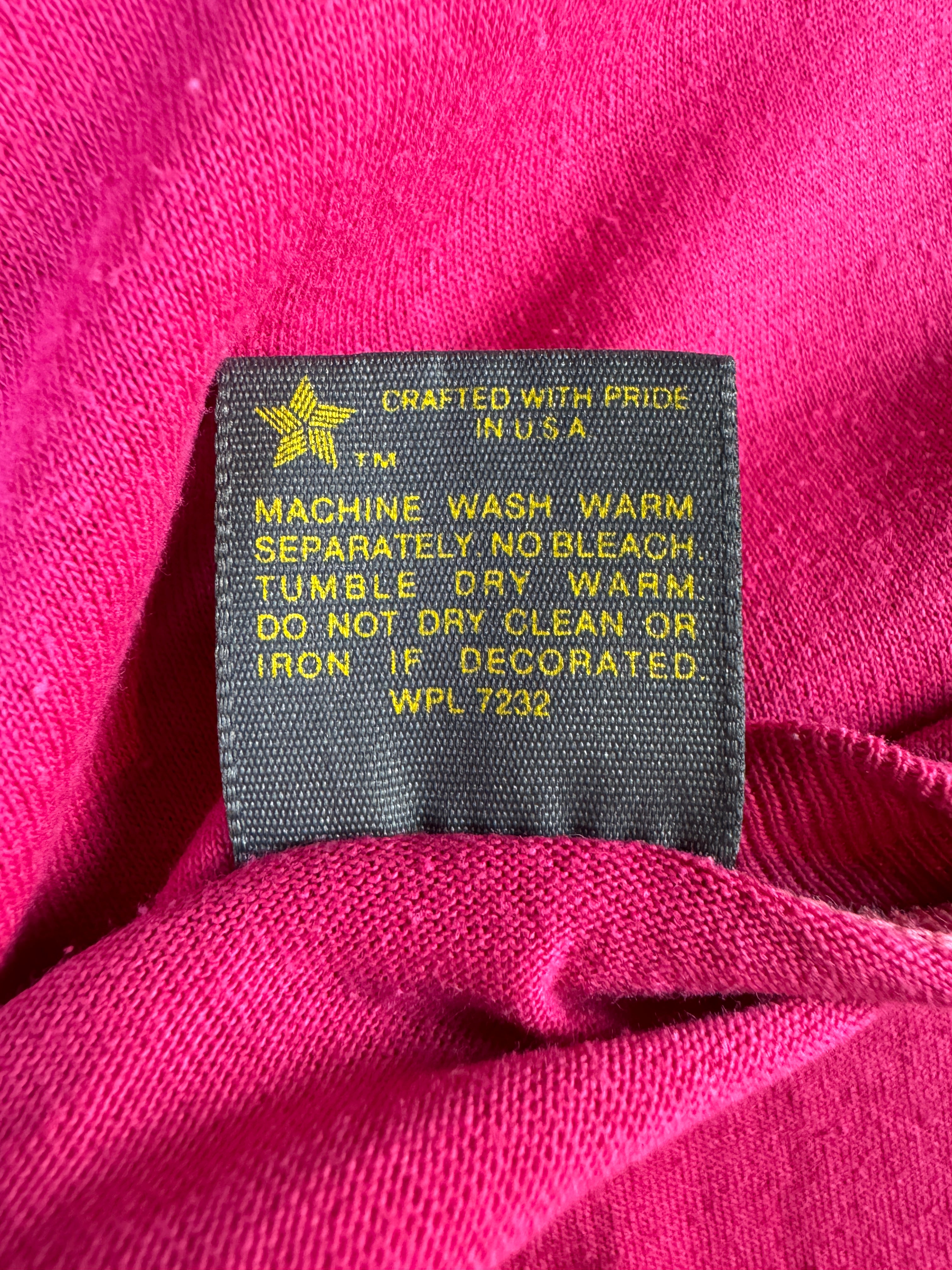 Vintage Jerzees By Russell Shirt 80s Sugarloaf Single Stitch Made In USA Rosa M