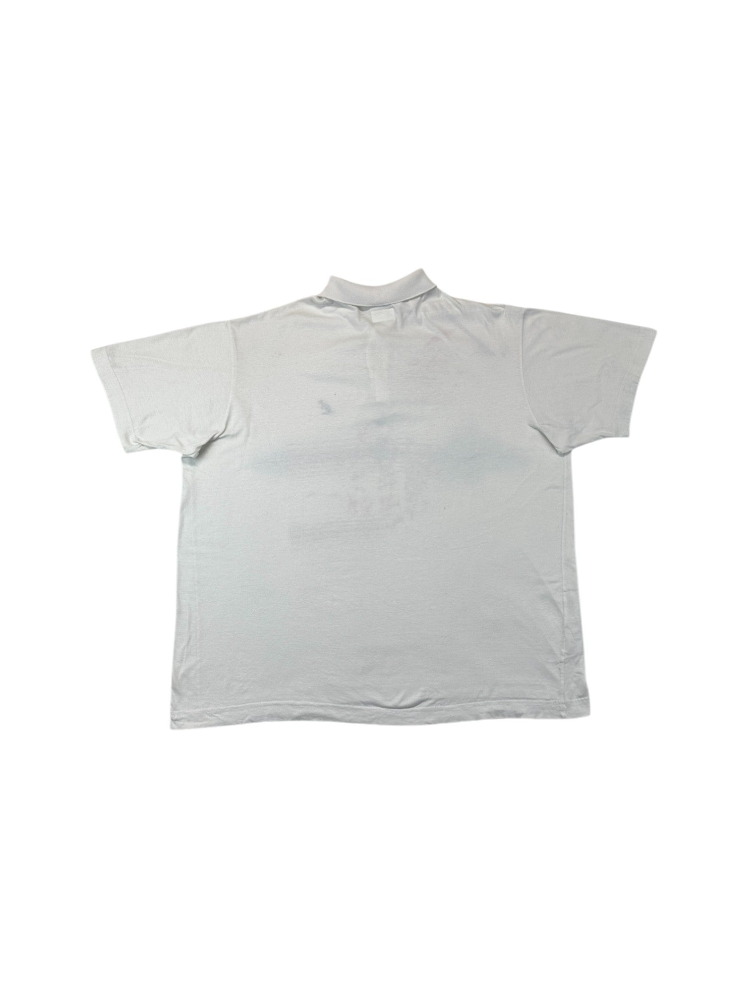 Vintage Australian L'Alpina Polo Shirt 90s Abstract Pattern Made In Italy Weiß 56 XL-XXL