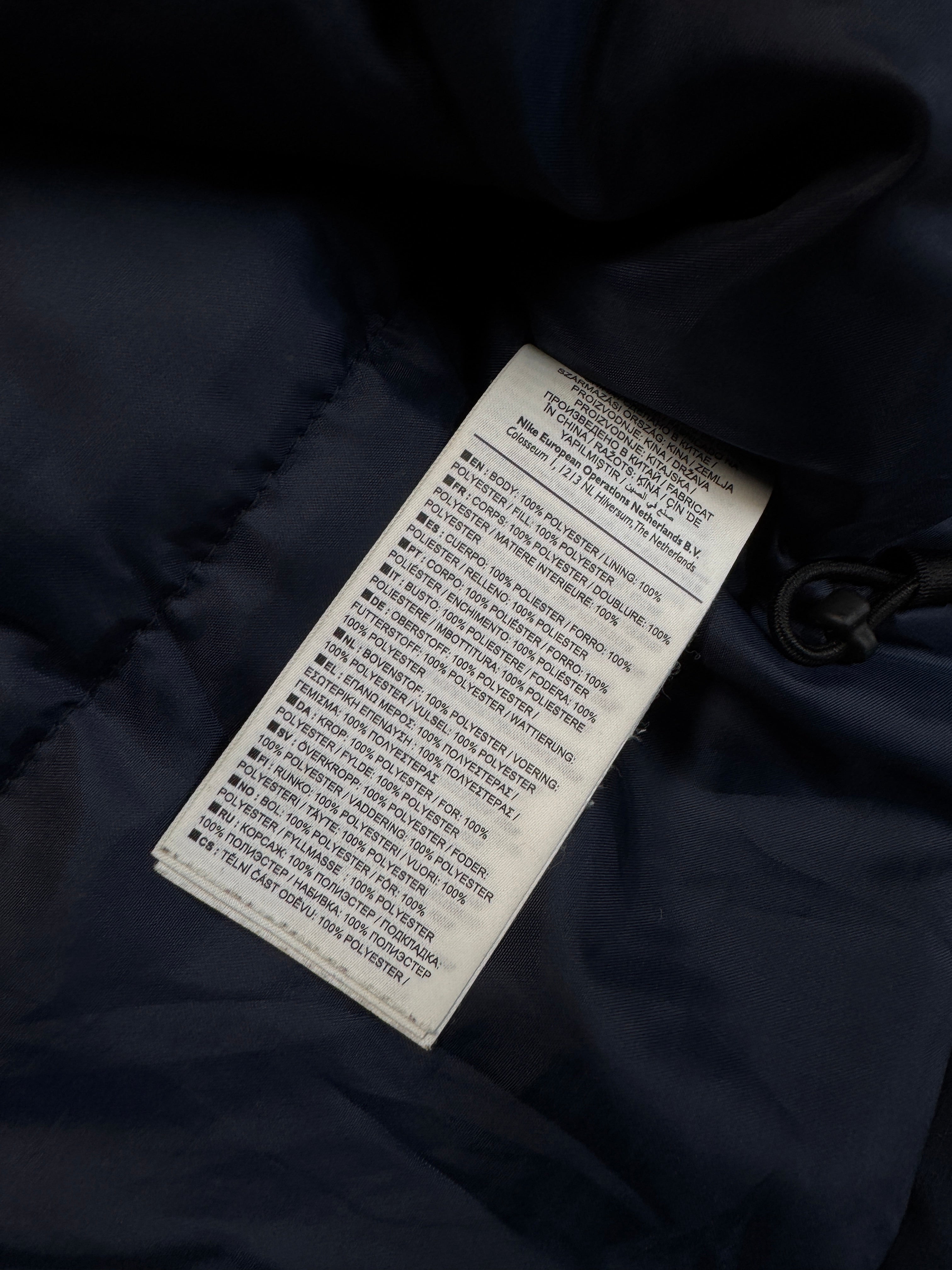 00s Nike Bench-Coat Niederlande Storm-Fit Dunkelblau Orange L - RareRags