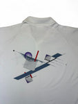 Vintage Adidas Polo-Shirt 90s Tennis Print Weiß D54 L-XL
