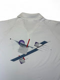 Vintage Adidas Polo-Shirt 90s Tennis Print Weiß D54 L-XL