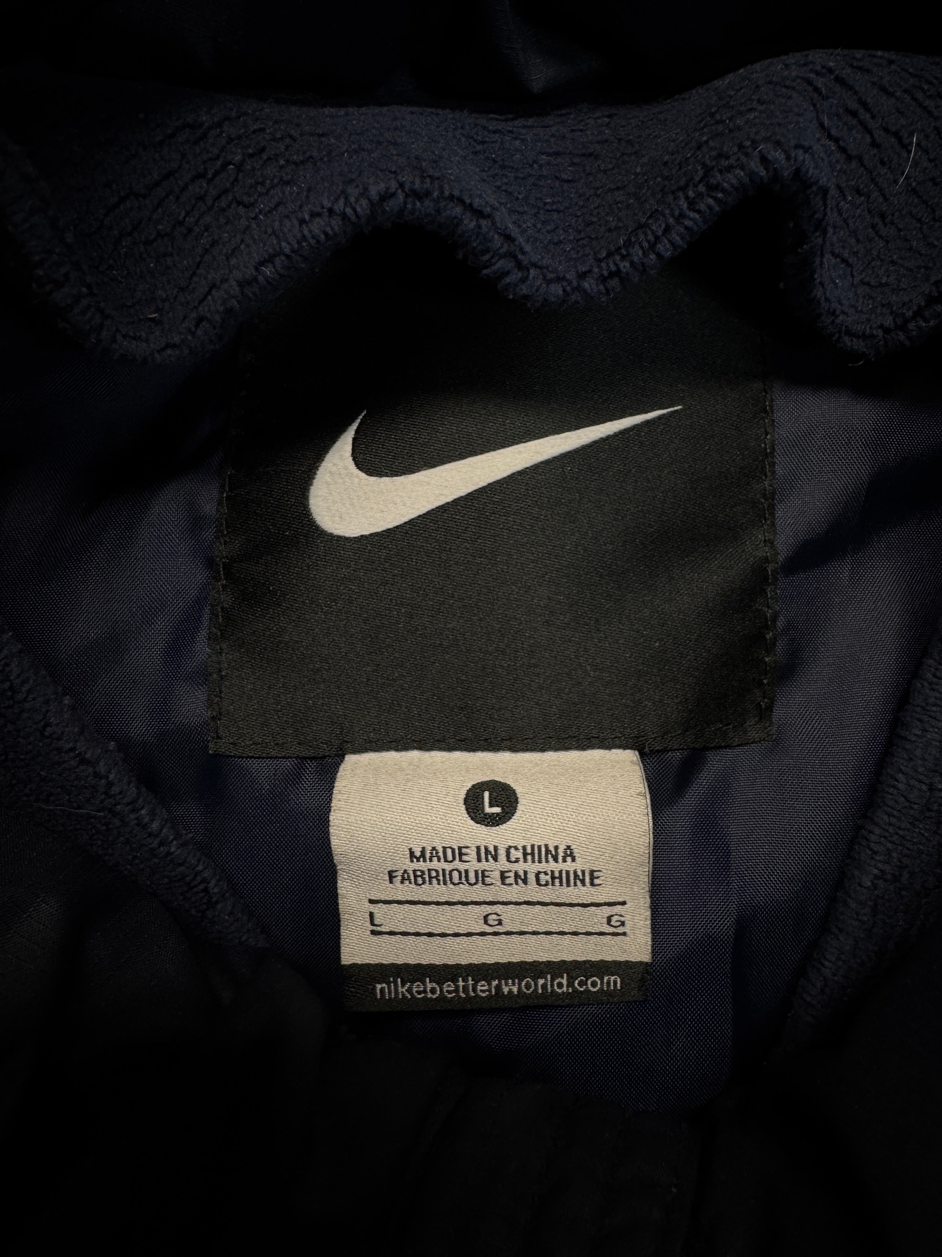 00s Nike Bench-Coat Niederlande Storm-Fit Dunkelblau Orange L - RareRags