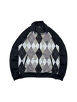 Adidas Jacke 2008 Retro Ivan Lendl Diamond Schwarz Grau L