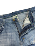 00s G-Unit Baggy Jeans Repaired Made In Hong Kong Blau 36-34