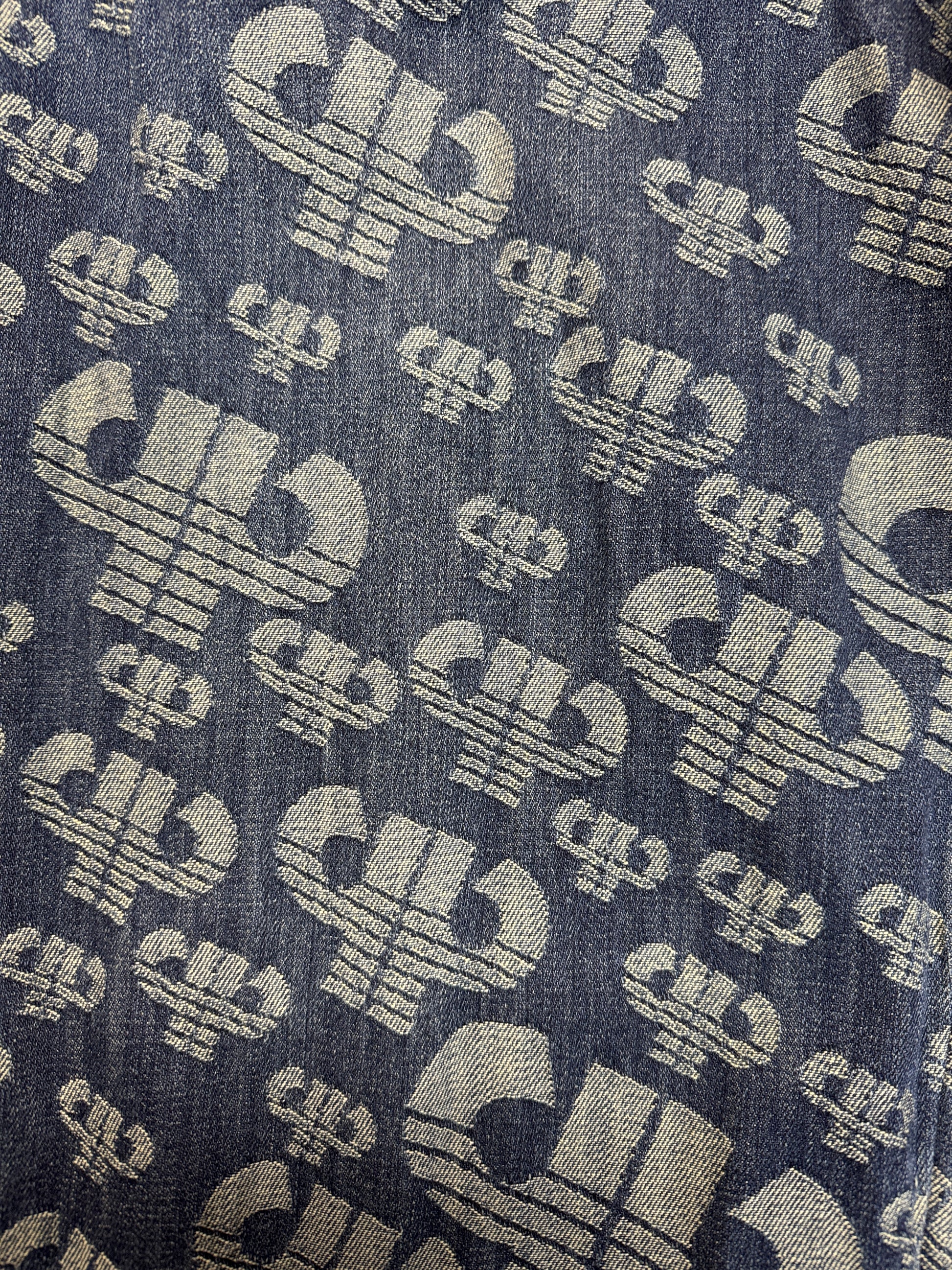 90s Pelle Pelle Baggy Jeans Monogramm Made In Hong Kong Dunkelblau W38 L34 - RareRags