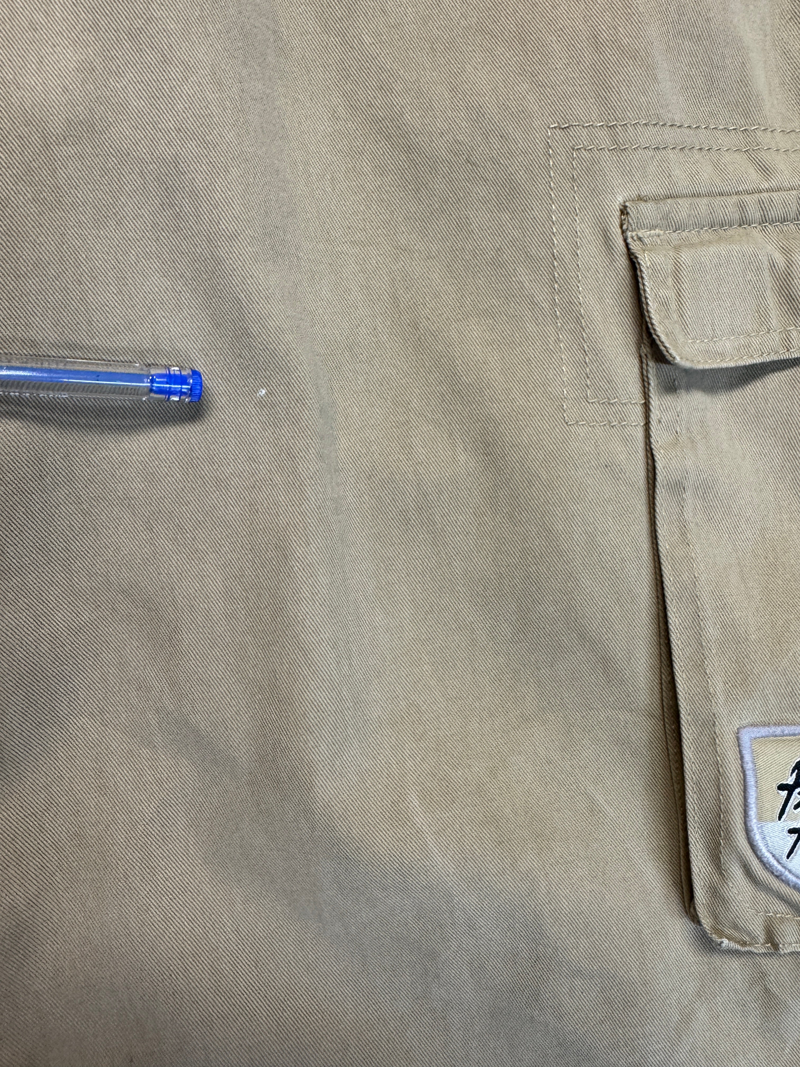 90s Pelle Pelle Cargo Jorts Made In Hong Kong Hellbraun 34 - RareRags